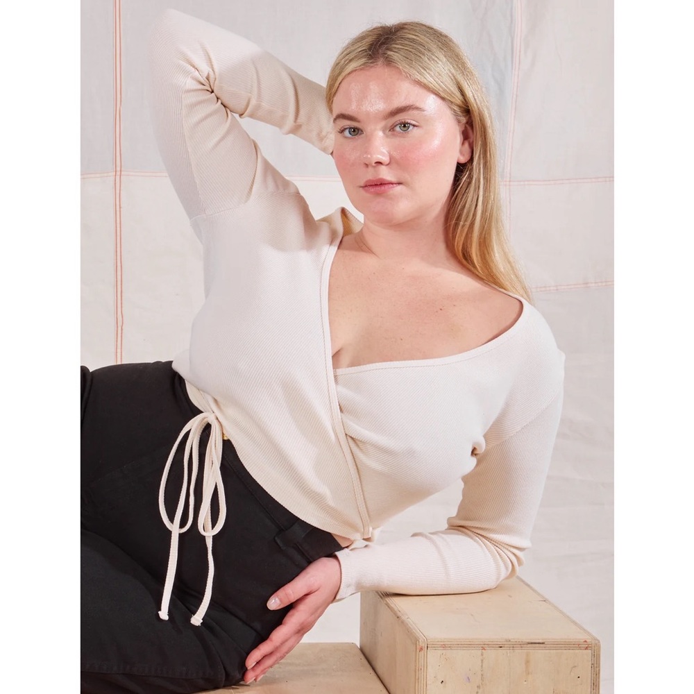 Big Bud Press NWOT wrap top in Vintage Tee Off-White size 3